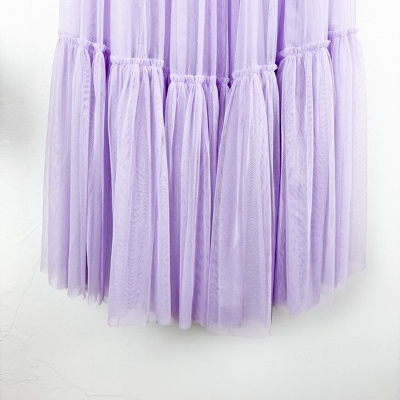 NWT Geisha Designs X Anthropologie Purple Sheer Maxi Skirt Sz S - Picture 8 of 10